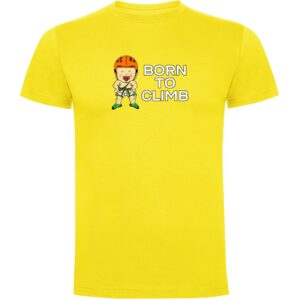 Kruskis Born To Climb Short Sleeve T-shirt Amarillo M Hombre