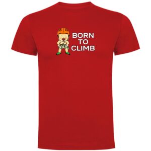 Kruskis Born To Climb Short Sleeve T-shirt Rojo M Hombre
