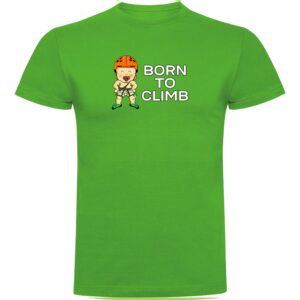 Kruskis Born To Climb Short Sleeve T-shirt Verde L Hombre