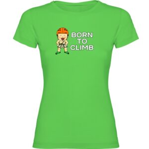 Kruskis Born To Climb Short Sleeve T-shirt Verde S Mujer