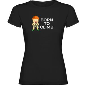 Kruskis Born To Climb Short Sleeve T-shirt Negro S Mujer