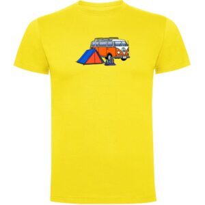 Kruskis Hippie Van Trek Short Sleeve T-shirt Amarillo 3XL Hombre