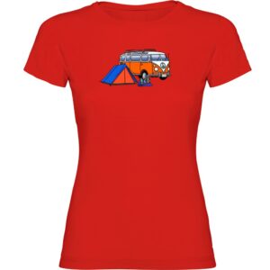 Kruskis Hippie Van Trek Short Sleeve T-shirt Rojo M Mujer