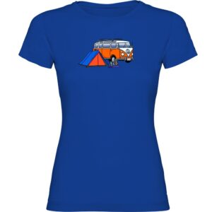 Kruskis Hippie Van Trek Short Sleeve T-shirt Azul L Mujer