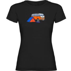 Kruskis Hippie Van Trek Short Sleeve T-shirt Negro S Mujer