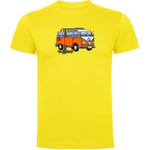 Kruskis Hippie Van Climbing Short Sleeve T-shirt Amarillo XL Hombre