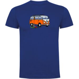 Kruskis Hippie Van Climbing Short Sleeve T-shirt Azul M Hombre