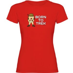 Kruskis Born To Trekk Short Sleeve T-shirt Rojo XL Mujer