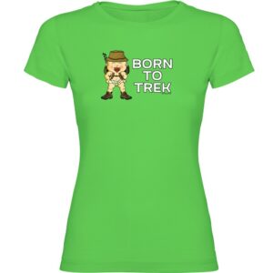 Kruskis Born To Trekk Short Sleeve T-shirt Verde 2XL Mujer