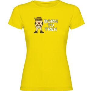 Kruskis Born To Trekk Short Sleeve T-shirt Amarillo S Mujer