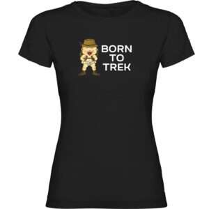 Kruskis Born To Trekk Short Sleeve T-shirt Negro L Mujer