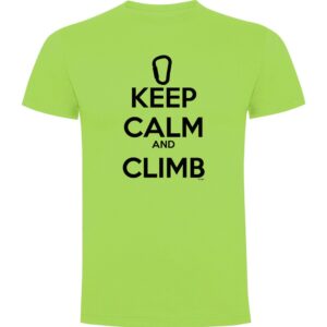 Kruskis Keep Calm And Climb Short Sleeve T-shirt Verde 3XL Hombre