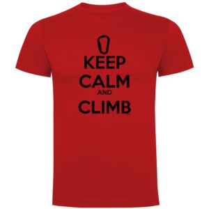 Kruskis Keep Calm And Climb Short Sleeve T-shirt Rojo 2XL Hombre