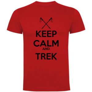 Kruskis Keep Calm And Trek Short Sleeve T-shirt Rojo M Hombre