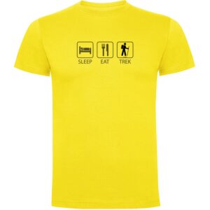 Kruskis Sleep Eat And Trek Short Sleeve T-shirt Amarillo L Hombre