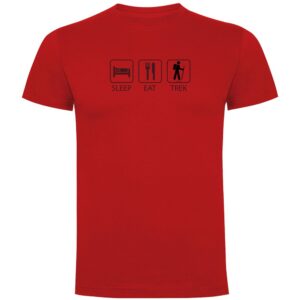Kruskis Sleep Eat And Trek Short Sleeve T-shirt Rojo S Hombre
