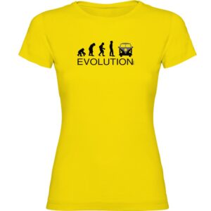 Kruskis Evolution California Van Short Sleeve T-shirt Amarillo S Mujer
