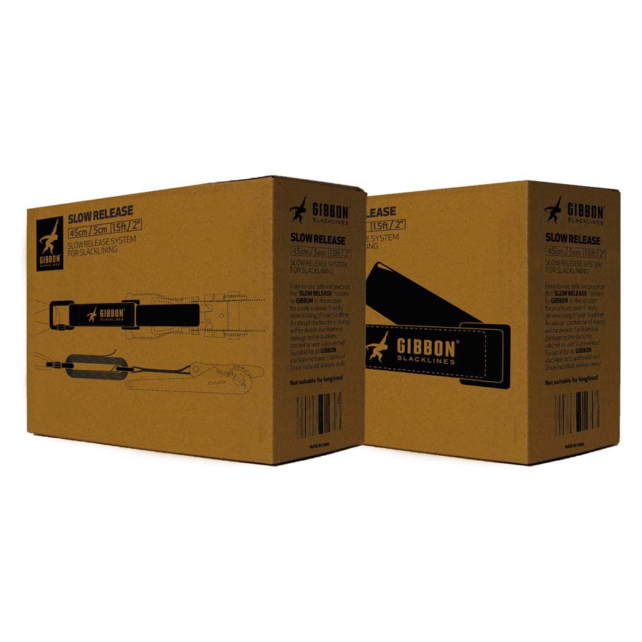 Gibbon Slacklines Slow Release Negro 45 x 5 cm