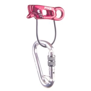 Fixe Climbing Gear Miku V2 Light+hmw Anti-twist Belay Device Rosa,Plateado