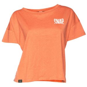 Snap Climbing Crop Hemp Short Sleeve T-shirt Naranja XS Mujer