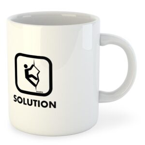 Kruskis 325ml Problem Solution Climb Mug Blanco 325 ml (11 oz)
