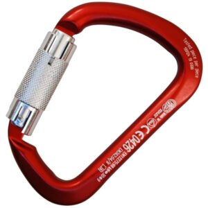 Kong X-large Alu Twist Lock Snap Hook Rojo,Plateado