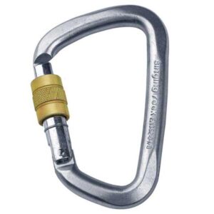 Singing Rock D Steel Connector Screw Snap Hook Dorado,Plateado