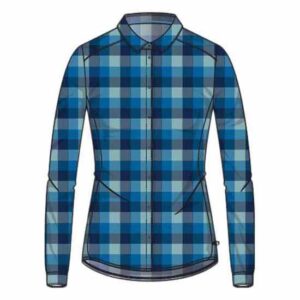 Odlo Kumano Check Long Sleeve Shirt Azul S Mujer