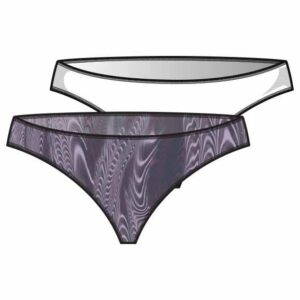 Odlo The Invisibles Print Thong 2 Units Blanco,Lila XL Mujer