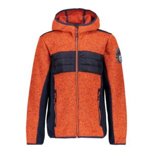 Cmp Jacket 38h2064 Hooded Fleece Naranja 4 Years