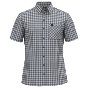 Odlo Nikko Check Short Sleeve Shirt Gris M Hombre