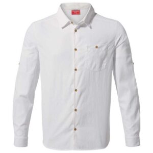 Craghoppers Nosilife Nuoro Long Sleeve Shirt Blanco M Hombre