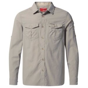 Craghoppers Nosilife Adventure Ii Long Sleeve Shirt Beige M Hombre