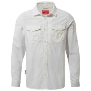 Craghoppers Nosilife Adventure Ii Long Sleeve Shirt Blanco M Hombre