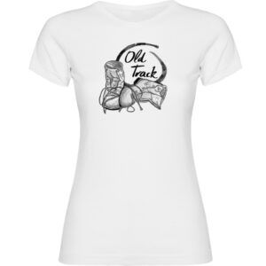 Kruskis Old Track Short Sleeve T-shirt Blanco XL Mujer