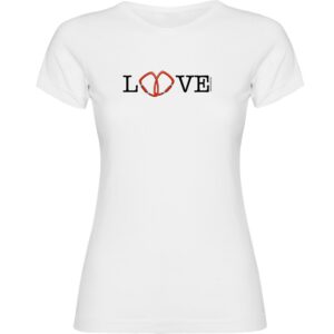 Kruskis Love Short Sleeve T-shirt Blanco 2XL Mujer