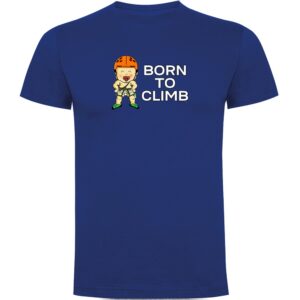 Kruskis Born To Climb Short Sleeve T-shirt Azul M Hombre