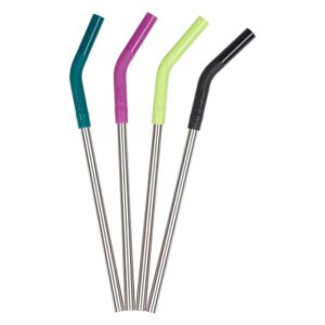 Klean Kanteen Straw-4 Pack 8 Mm Multicolor 4 Units
