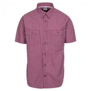 Trespass Uttoxeter Short Sleeve Shirt Lila S Hombre
