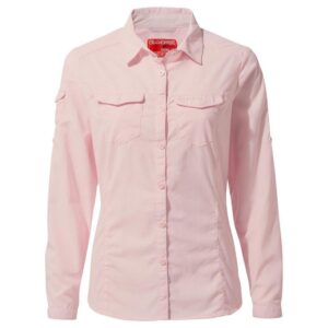Craghoppers Nosilife Adventure Long Sleeve Shirt Rosa 12 Mujer