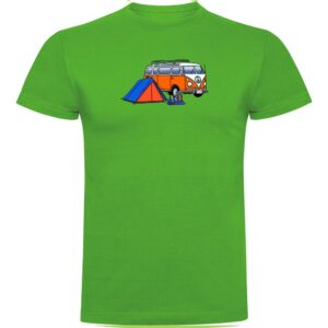 Kruskis Hippie Van Trek Short Sleeve T-shirt Verde S Hombre