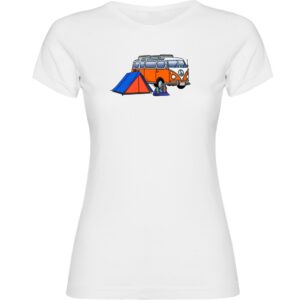 Kruskis Hippie Van Trek Short Sleeve T-shirt Blanco 2XL Mujer