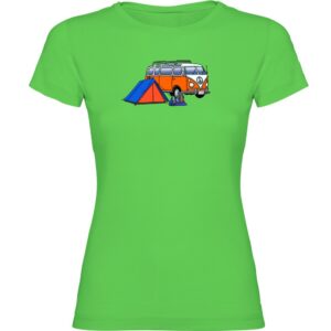 Kruskis Hippie Van Trek Short Sleeve T-shirt Verde S Mujer