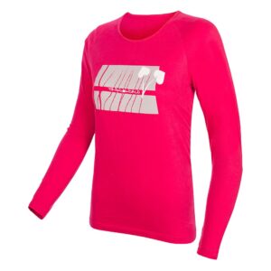 Trangoworld Crep Long Sleeve T-shirt Rojo XS Mujer