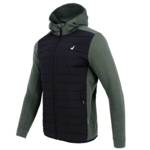 Joluvi Hybrid Fit Hooded Fleece Verde,Negro M Hombre