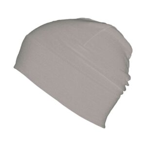 Matt Light Merino Wool Beanie Gris  Hombre