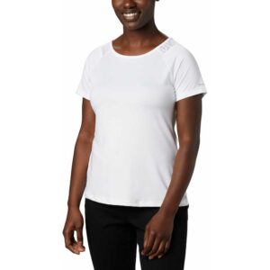 Columbia Peak To Point Ii Short Sleeve T-shirt Blanco L Mujer