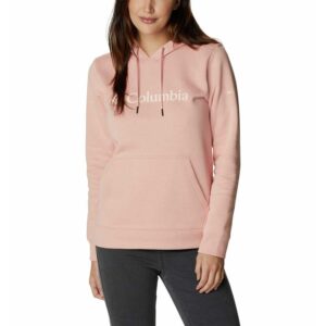 Columbia Logo Hoodie Rosa L Mujer