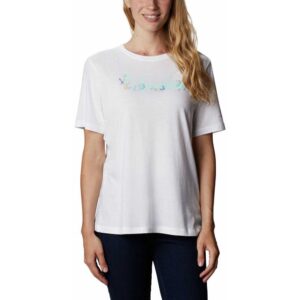 Columbia Bluebird Day Relaxed Crew Short Sleeve T-shirt Blanco XS Mujer