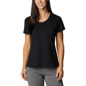 Columbia Sun Trek Short Sleeve T-shirt Negro L Mujer